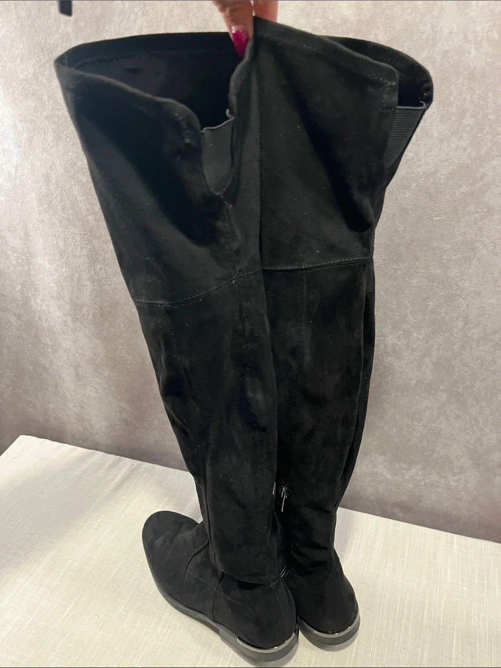 Marc Fischer Black Over-the-Knee Suede Boots size 7.5